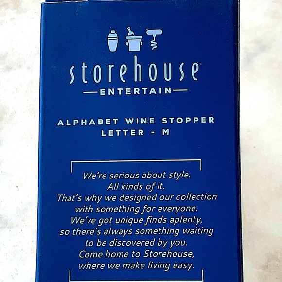 STOREHOUSE ENTERTAIN ALPHABET M WINE STOPPER - Picture 5 of 6